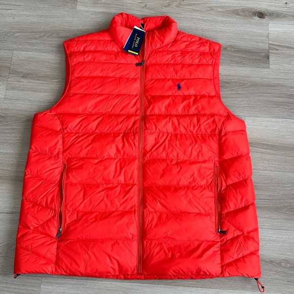 Ralph Lauren Men's Red Quilted Vest The Colden Packable Down Vest - Picture 3 of 9
